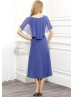 Cape Sleeves Violet Chiffon Mother Dress